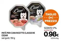 Superconti Paté per cani ricette classiche Cesar offerta
