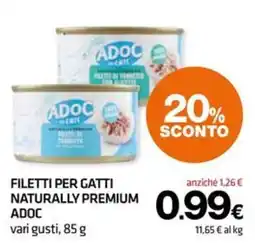 Superconti Filetti per gatti Naturally Premium ADoc offerta