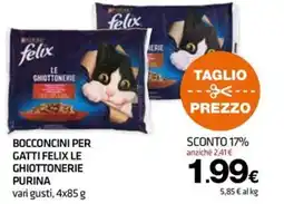 Superconti Bocconcini per gatti Felix Le Ghiottonerie Purina offerta