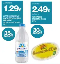 Superconti Latte UHT Bonta' e Linea 100% Italiano Parmalat offerta