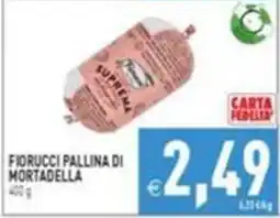 Supermercati Agorà Fiorucci pallina di mortadella offerta