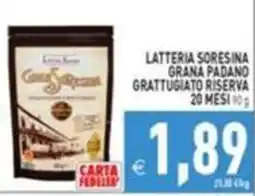 Supermercati Agorà Latteria Sorensina Grana Padano Grattugiato Riserva offerta