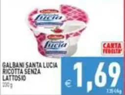 Supermercati Agorà Galbani Santa Lucia Ricotta senza lattosio offerta