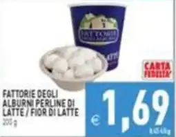 Supermercati Agorà Fattorie degli albùrni perline di latte offerta