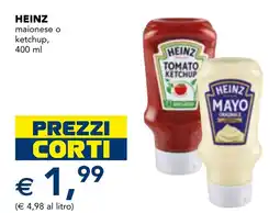 Esselunga Heinz maionese o ketchup offerta