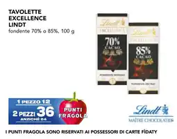 Esselunga Tavolette Excellence Lindt offerta