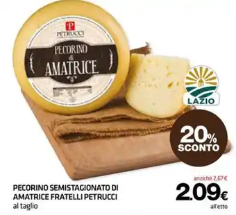 Superconti Pecorino semistagionato di amatrice fratelli petrucci offerta