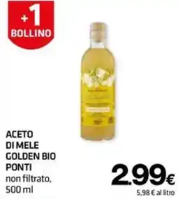 Superconti Aceto di mele golden bio ponti offerta