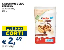 Esselunga Kinder Pan e Cioc offerta