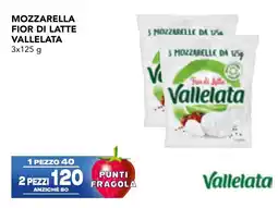 Esselunga Mozzarella fior di latte Vallelata offerta