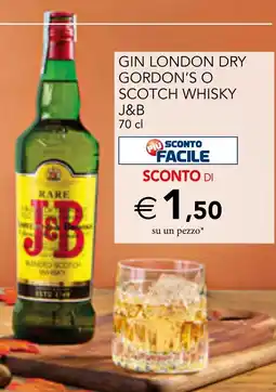 Esselunga Gin London Dry Gordon's o Scotch Whisky J&B offerta