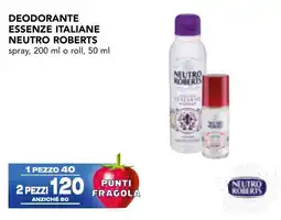 Esselunga Deodorante essenze italiane Neutro Roberts offerta