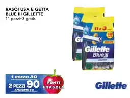 Esselunga Rasoi usa e getta Blue III Gillette offerta
