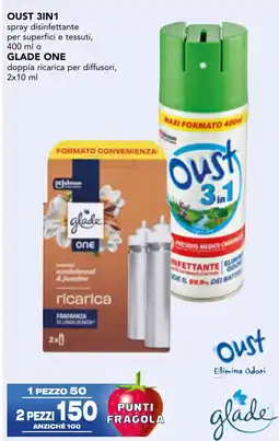 Esselunga Oust 3in1 spray disinfettante per superfici e tessuti offerta