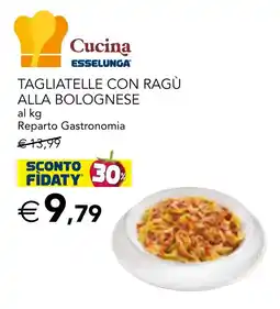 Esselunga Tagliatelle con ragù alla bolognese offerta