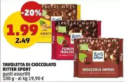 PENNY Tavoletta di cioccolato Ritter Sport gusti assortiti offerta