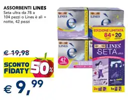 Esselunga Assorbenti Lines Seta ultra offerta