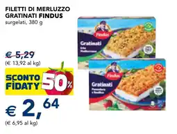 Esselunga Filetti di merluzzo gratinati Findus offerta