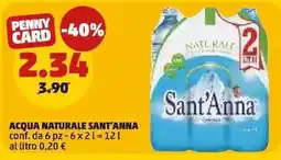 PENNY Acqua naturale Sant'Anna offerta