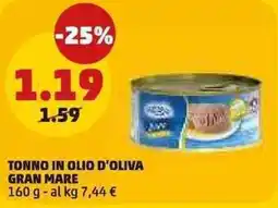 PENNY Tonno in olio d'oliva Gran Mare offerta