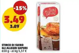 PENNY Stinco di suino Gli Allegri Sapori offerta