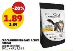 PENNY Crocchettini per gatti active Procat offerta
