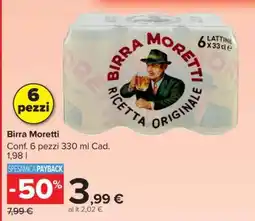 Carrefour BIRRA MORETTI offerta