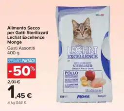 Carrefour Alimento Secco per Gatti Sterilizzati Lechat Excellence Monge offerta