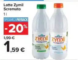 Carrefour Latte Zymil Scremato offerta