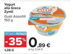 Carrefour YOGURT ALLA GRECA ZYMIL offerta
