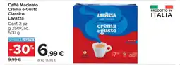 Carrefour Caffè Macinato Crema e Gusto Classico Lavazza offerta