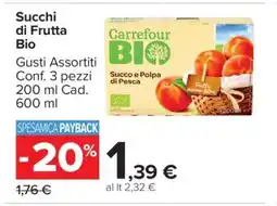 Carrefour Succhi di Frutta Bio offerta