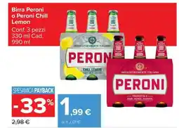 Carrefour Birra Peroni o Peroni Chill Lemon offerta