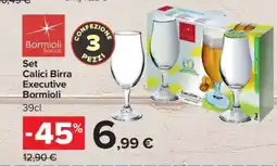 Carrefour Set Calici Birra Executive Bormioli offerta