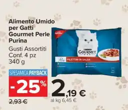 Carrefour ALIMENTO UMIDO PER GATTI GOURMET PERLE PURINA offerta
