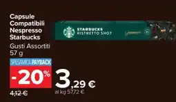 Carrefour Capsule Compatibili Nespresso Starbucks offerta