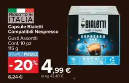 Carrefour Capsule Bialetti Compatibili Nespresso offerta