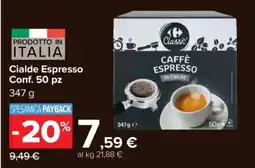 Carrefour Cialde Espresso Conf. 50 pz offerta