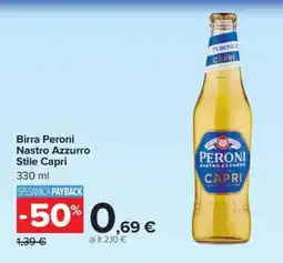 Carrefour Birra Peroni Nastro Azzurro Stile Capri offerta