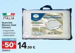 Carrefour GUANCIALE MEMORY GOLD CHIMERA offerta