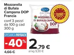 Carrefour MOZZARELLA DI BUFALA CAMPANA DOP FRANCIA offerta