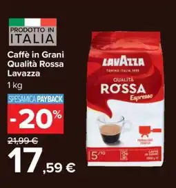 Carrefour Caffè in grani Qualità Rossa Lavazza offerta