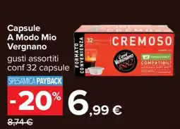 Carrefour Capsule A Modo Mio Vergnano offerta