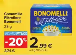 Carrefour Camomilla Filtrofiore Bonomelli offerta