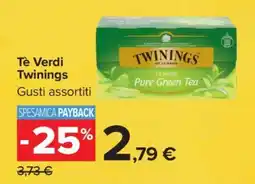 Carrefour Tè Verdi Twinings offerta