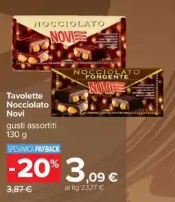 Carrefour Tavolette Nocciolato Novi offerta