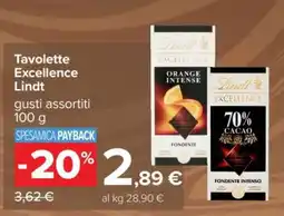 Carrefour Tavolette Excellence Lindt offerta