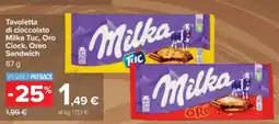 Carrefour Tavoletta di cioccolato Milka Tuc, Oro Ciock, Oreo Sandwich offerta