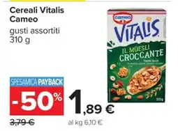 Carrefour Cereali Vitalis Cameo offerta