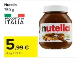Carrefour Nutella offerta